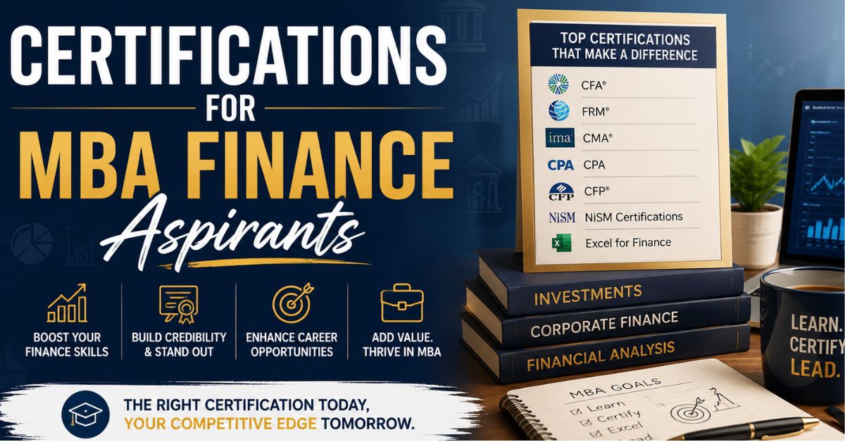 You are currently viewing Certifications for MBA Finance aspirants