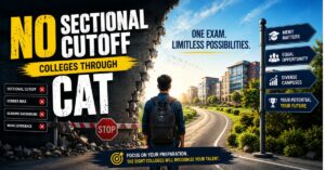 Read more about the article No Sectional Cutoff Colleges Through CAT:Your Complete Guide for 2026