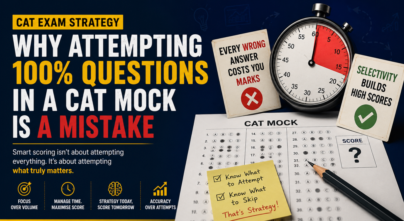 You are currently viewing Why Attempting 100% Questions in a CAT Mock is a Mistake