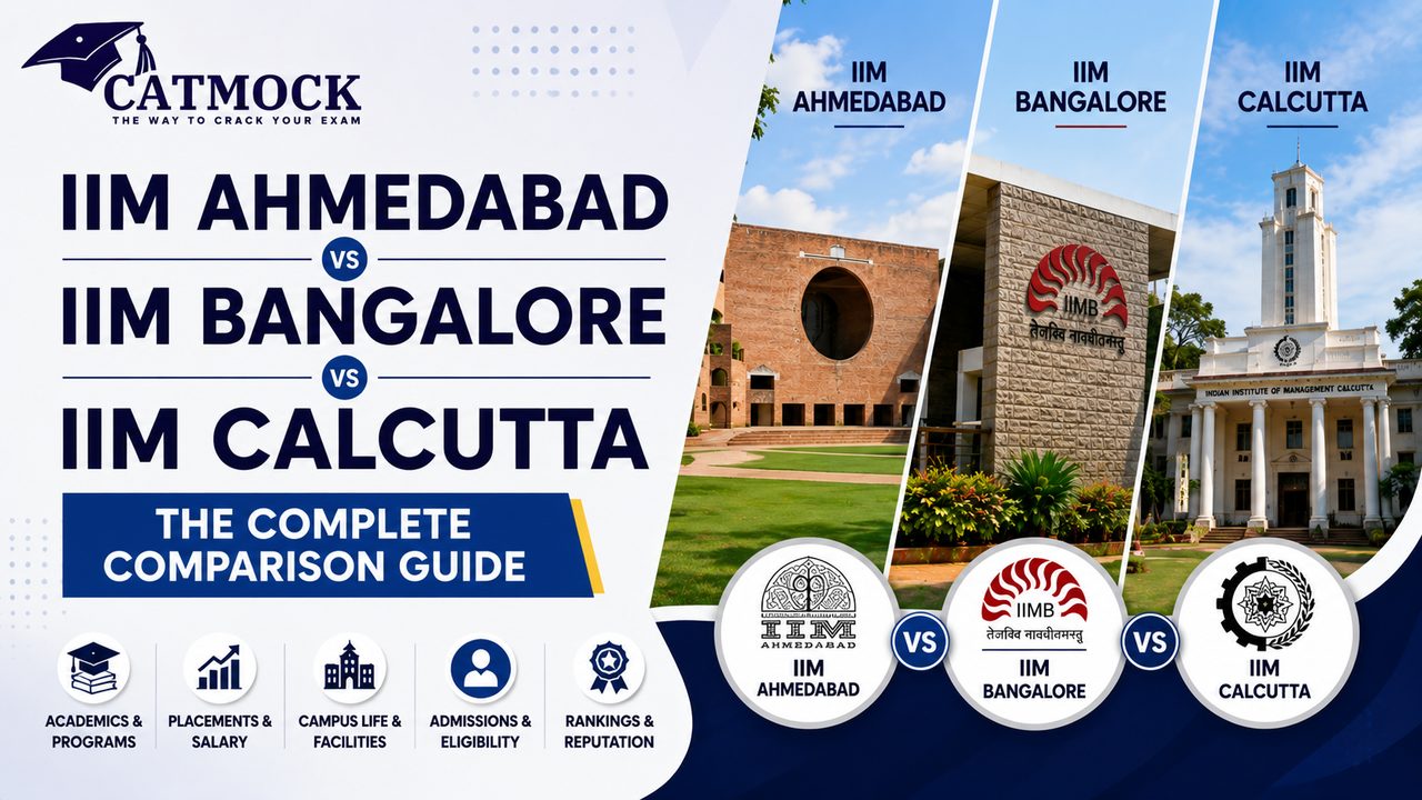 You are currently viewing IIM Ahmedabad vs IIM Bangalore vs IIM Calcutta: The Complete Comparison Guide