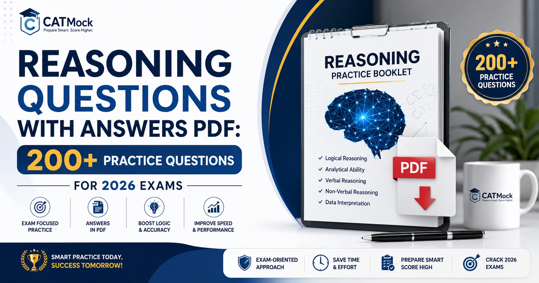 You are currently viewing Reasoning Questions with Answers PDF: 200+ Practice Questions for 2026 Exams