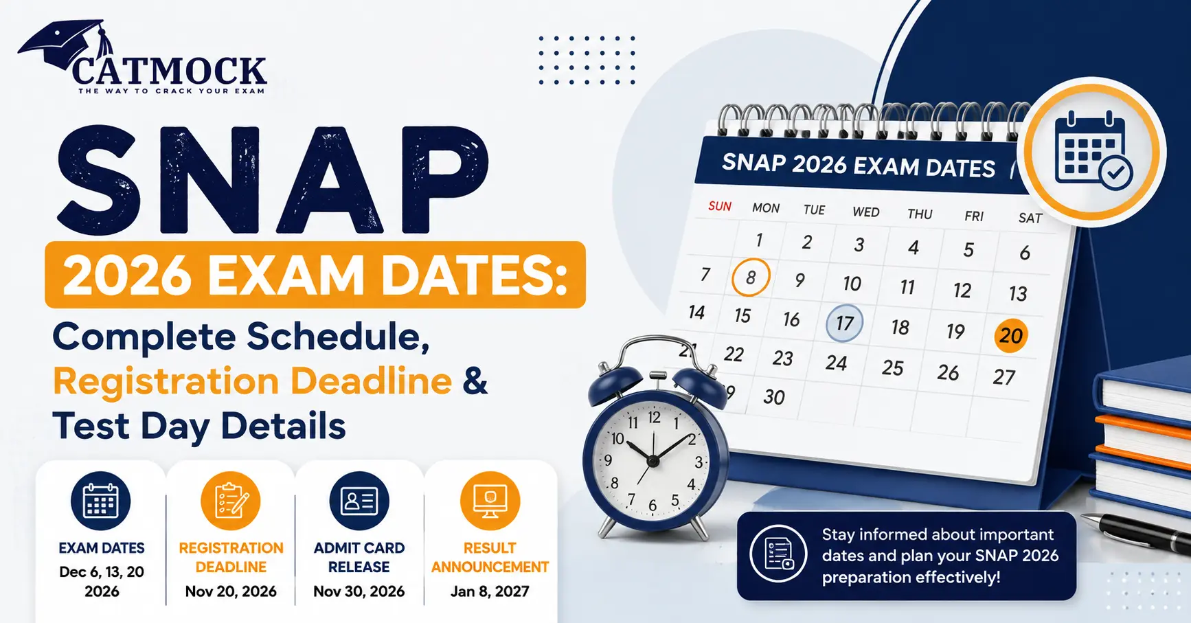 SNAP 2026 Exam Dates: Complete Schedule, Registration Deadline & Test Day Details