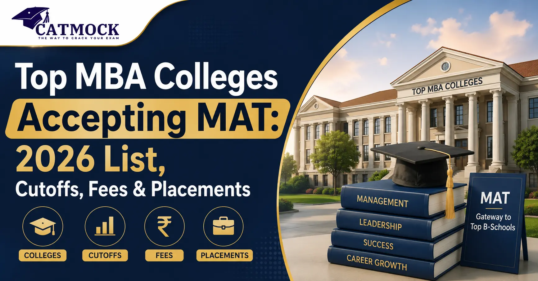 You are currently viewing Top MBA Colleges Accepting MAT: 2026 List, Cutoffs, Fees & Placements