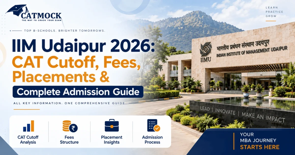 You are currently viewing IIM Udaipur 2026: CAT Cutoff, Fees, Placements & Complete Admission Guide