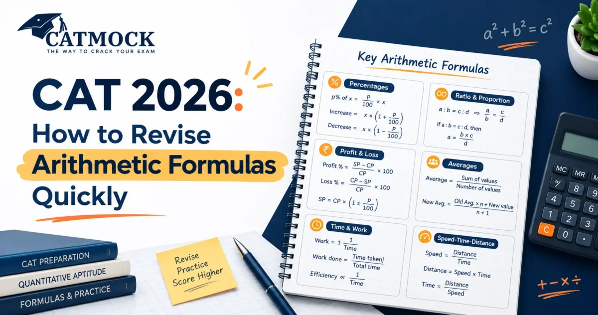 CAT 2026: How to Revise Arithmetic Formulas Quickly