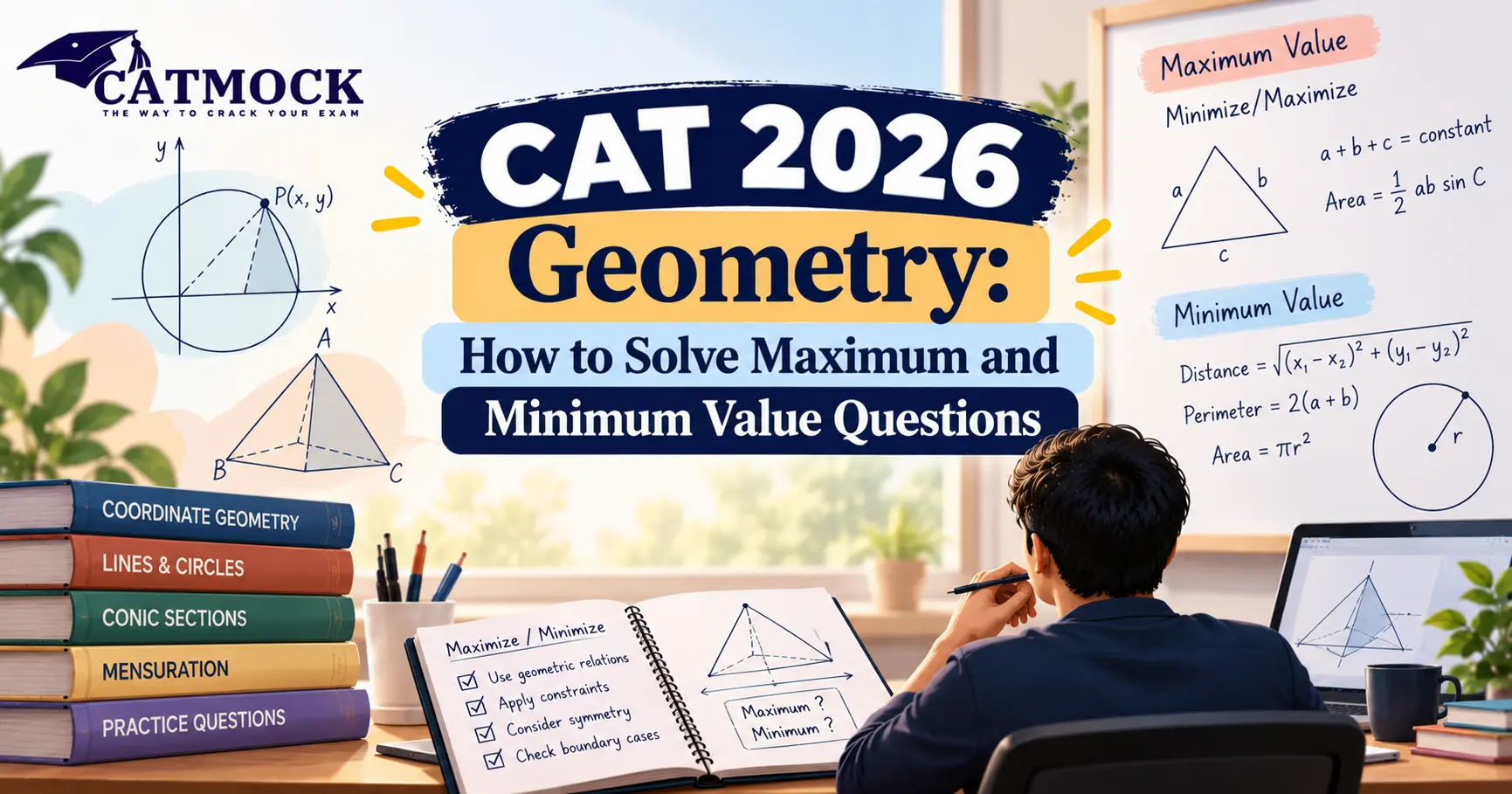 CAT 2026 Geometry: Solve Maximum & Minimum Questions