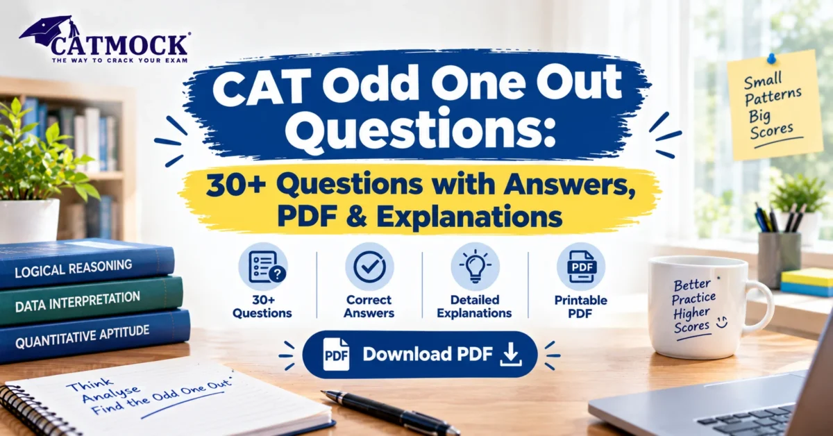 You are currently viewing CAT Odd One Out Questions: 30+ Questions with Answers, PDF & Explanations