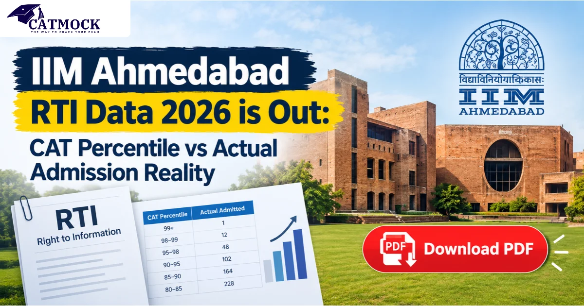 You are currently viewing IIM Ahmedabad RTI Data 2026 is Out: CAT Percentile vs Actual Admission Reality