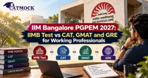 Read more about the article IIM Bangalore PGPEM 2027: IIMB Test vs CAT, GMAT and GRE for Working Professionals