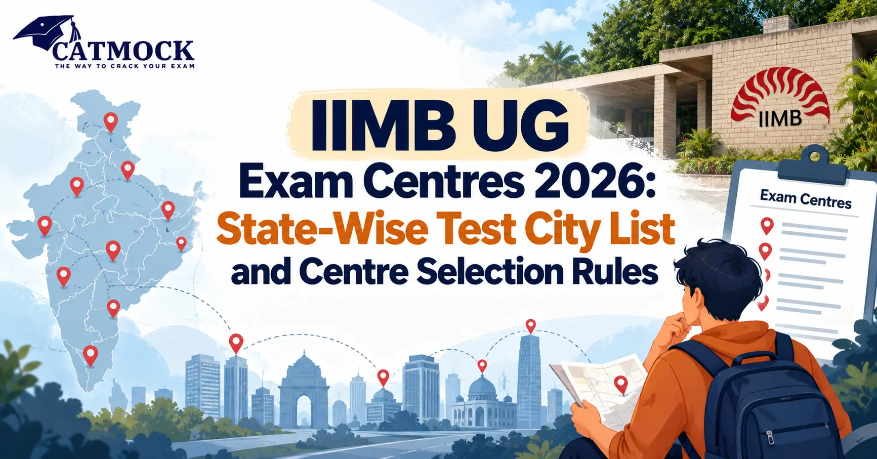 IIMB UG Exam Centres 2026: State-Wise Test City List and Centre Selection Rules