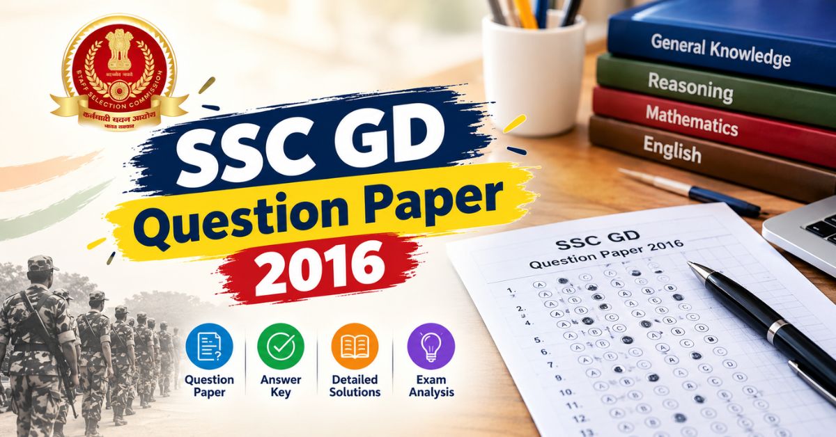 SSC GD Question Paper 2016